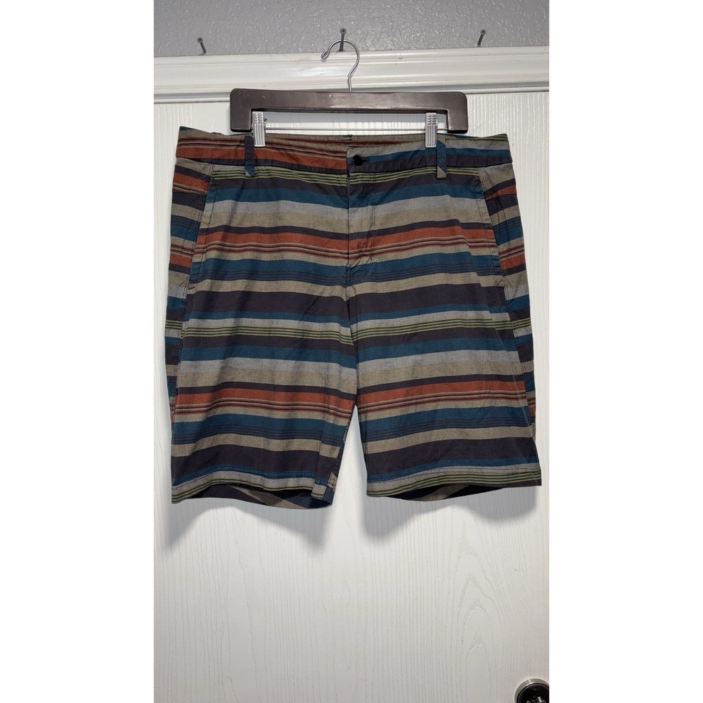 Lululemon Kahuna Shorts Stretch Chino 38x10 Mens Mulitcolor Striped Golf